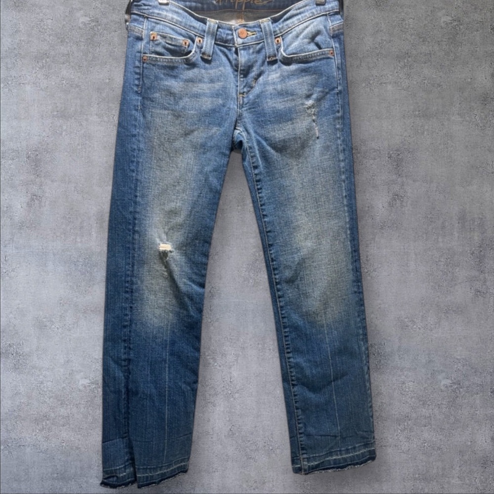 Vintage Haute Hippie Blue Wash Cropped Jeans size 25/2